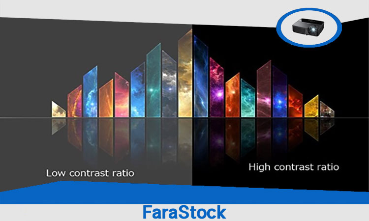 تنظیم نسبت کنتراست در ویدئو پروژکتور
