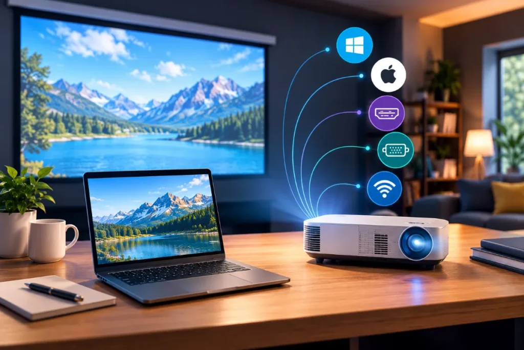 راهنمای اتصال لپ تاپ به ویدئو پروژکتور با HDMI، VGA و بی&zwnj;سیم
